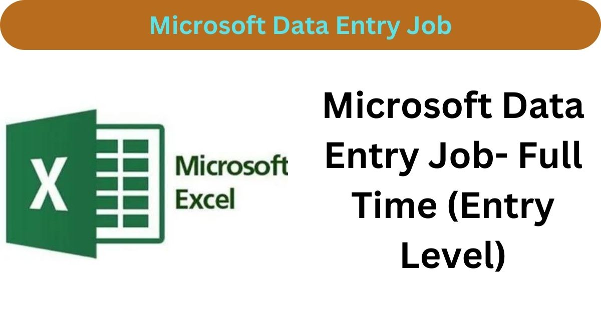 Microsoft Data Entry Job- Full Time (Entry Level)